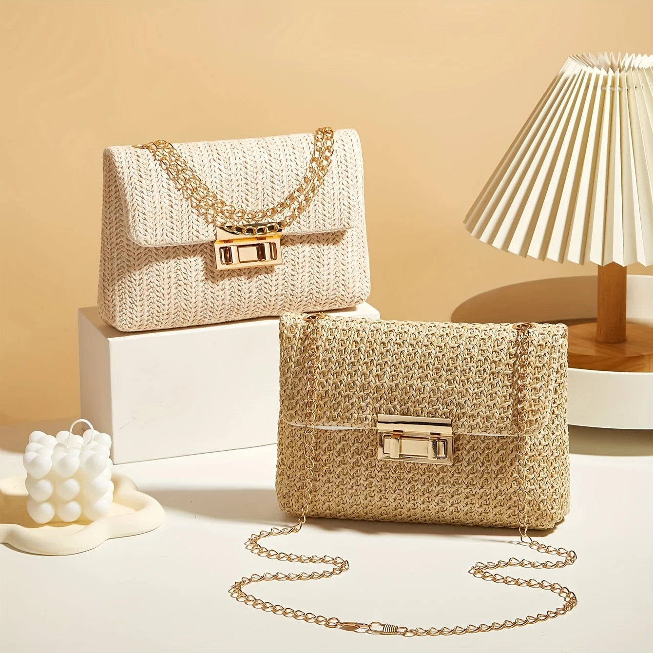Sac en Paille Tressée de luxe